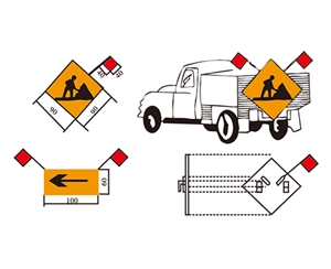 移动性施工标志例